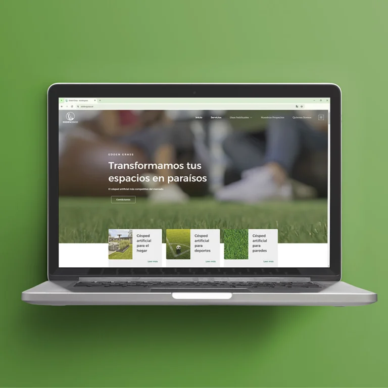 Sito web e-commerce Eden Grass con design moderno e ottimizzazione SEO avanzata
